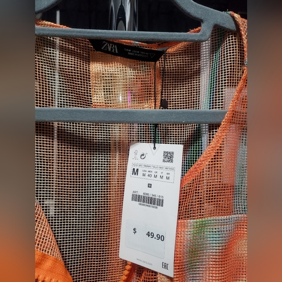 STRUCTURED MESH VEST ZARA Orange - Picture 8 of 15